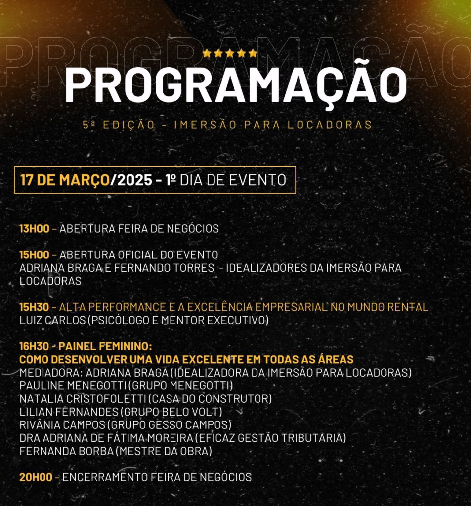 Programação Evento ImersaoLoc 2025